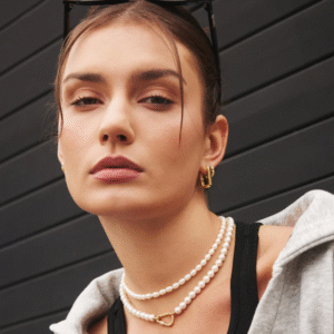 Golden pearl necklace - Image 3