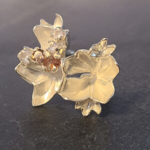 Pink quartz rhododendron petals ring - Image 3