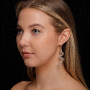 Alternative view of Curlicue drop earrings