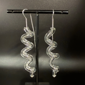 Curlicue drop earrings