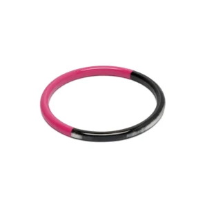 Slim horn two-tone bangle